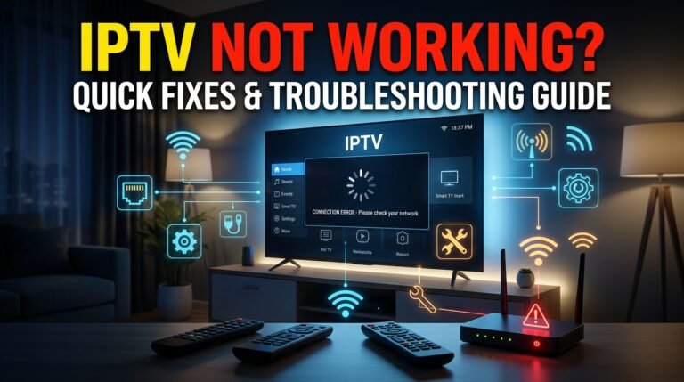 IPTV not working - troubleshooting a streaming signal error