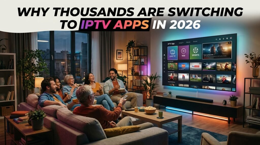 Friends watching IPTV apps on TV instead of a cable box