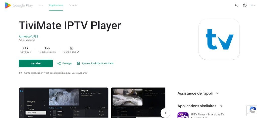 TiviMate IPTV setup on Android TV: TiviMate IPTV Player in the Google Play Store