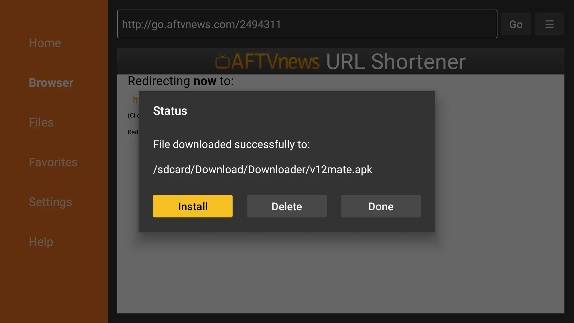 Confirm the IBO Player Pro installation on Fire TV