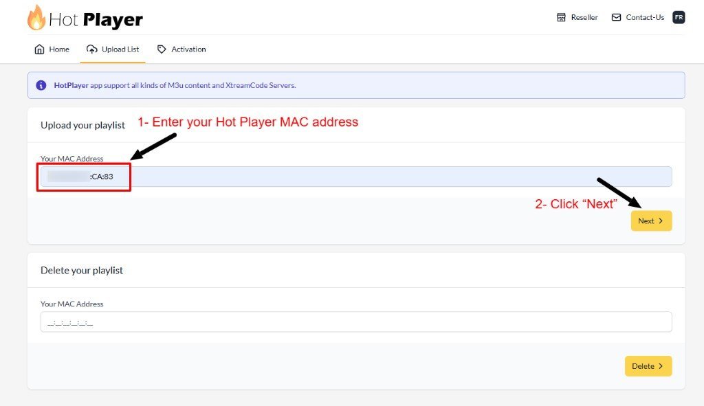 Enter the Roku MAC address to set up IPTV on Roku TV